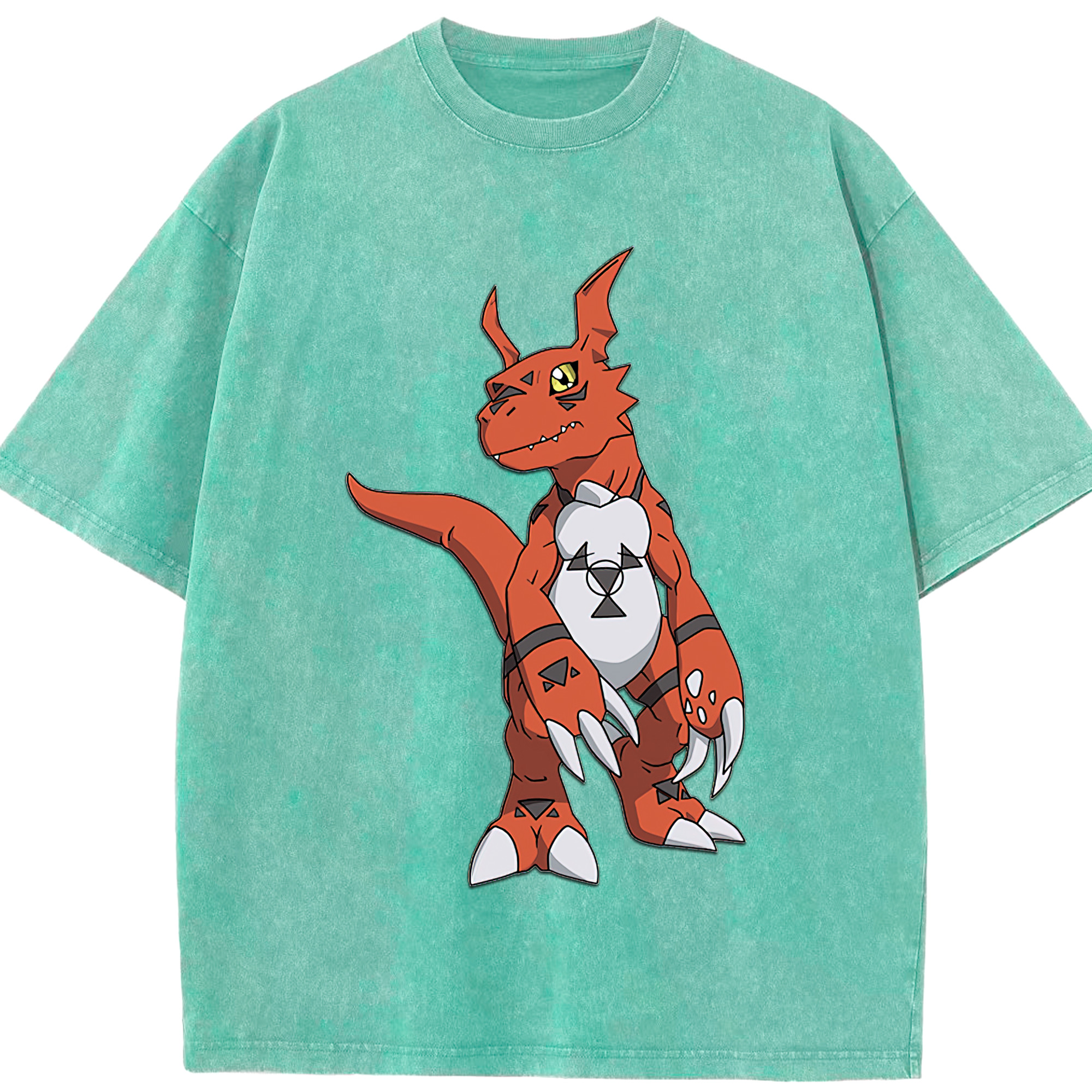 （画像用） Digimon デジタルモンスター/デジモン 綿100% ヴィンテージ風 半袖Tシャツ（フロントプリント）